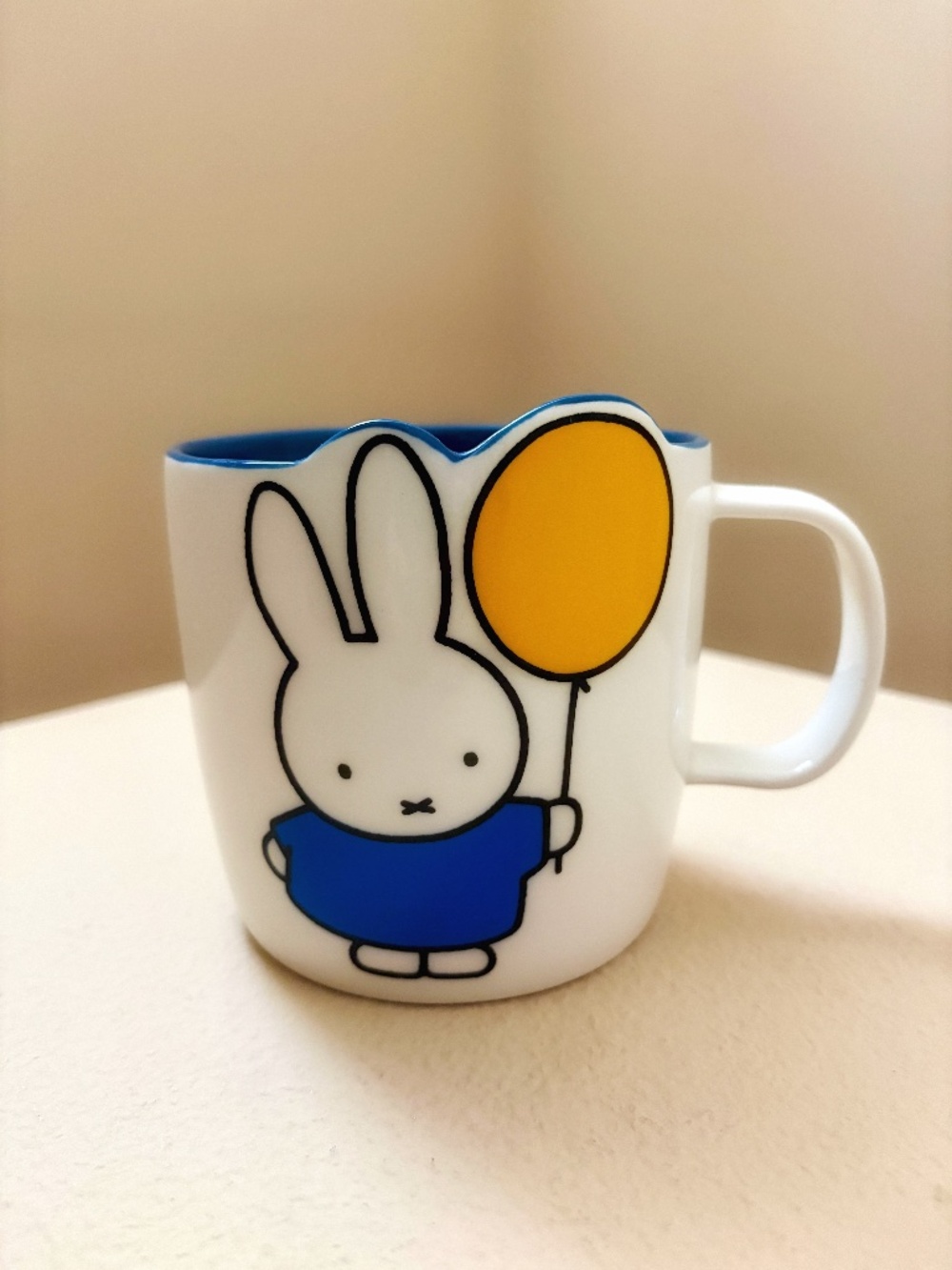 MIFFY Collectible Bunny Rabbit White & Blue Large Coffee Mug Cup 18oz